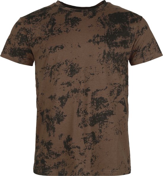 Black Premium by EMP Bruin T-shirt met all-over print - Heren - L