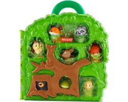 Fisher-Price Little People Bosvriendjes Draagkoffer Speelset met Figuren en 9 onderdelen