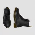 Bottes Dr. Martens noires, vues de dessus et de côté.