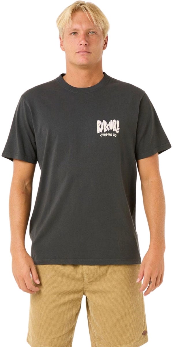 2025 Rip Curl Heren Schild T-stuk - Washed Black