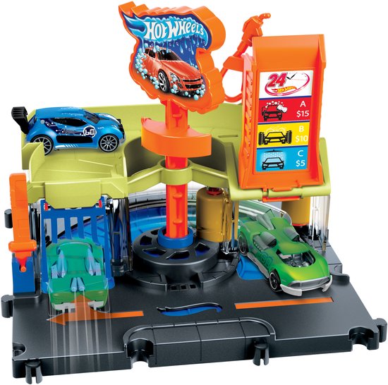Hot Wheels City Centrum Express Autowasstraat Speelset - Racebaan