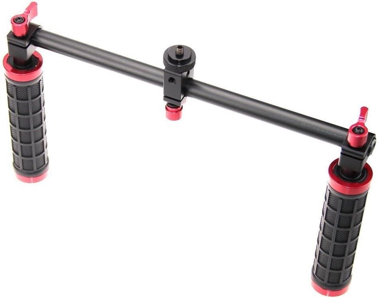 15mm Rod Handheld & Micro Monitor Double Grip Kit - Voor gebruik met camera en filmopname apparatuur