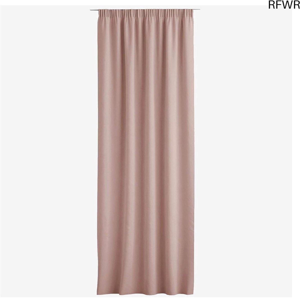 RFWR Kant-en-klaar Blikdicht Gordijn 140 x 250 cm met Plooiband en Tunnel voor Gordijnenrail - Wasmachinebestendig Stijlvolle kleur, neutraal