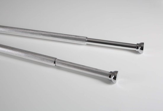 Spirella Gordijnroede voor douchegordijn of badkuip, uittrekbaar, zonder boren, aluminium, Kreta, 125-220 cm, goud