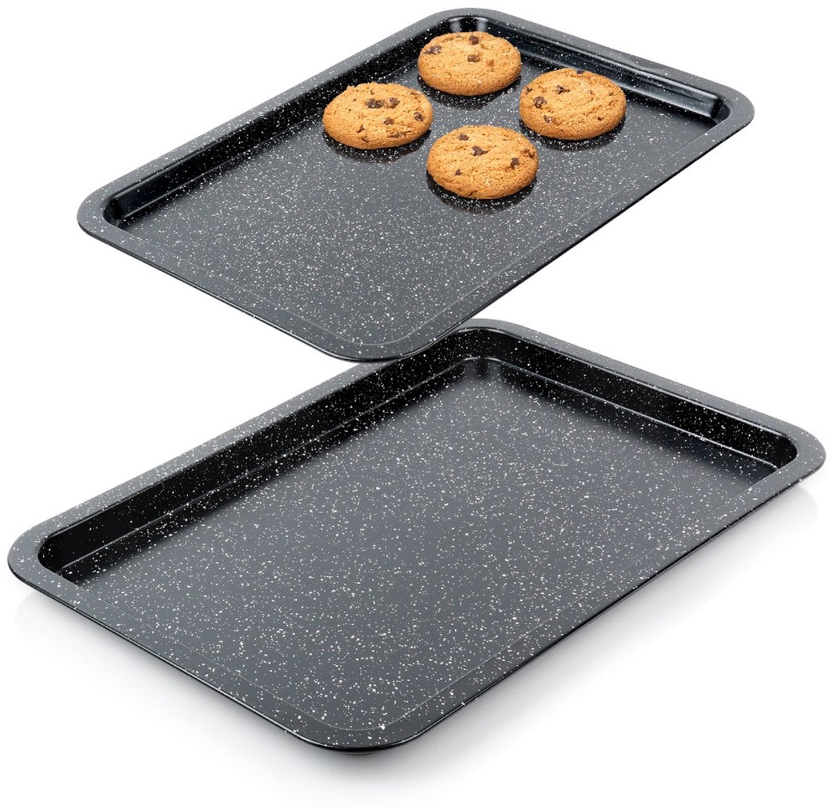 Bakplaat Graniet 38x26,5 / 43x29 cm 2 stuks - voor Bakken - voor De Oven