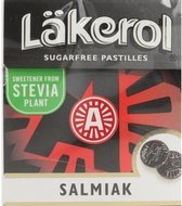 Läkerol Salmiak 12 doosjes à 23g suikervrije keelpastilles vegan - Keelpastilles - Hersluitbaar doosje