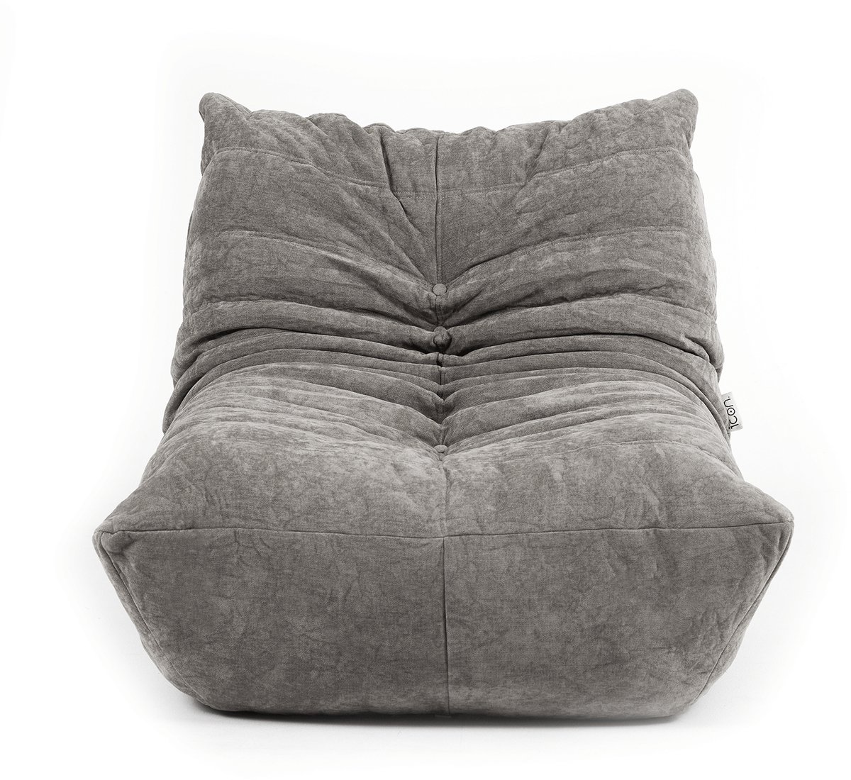 Icon Enzo Bodenstuhl mit Rückenlehne, Beige, Chenille Stoff, Bequemer Stuhl mit Schaumstofffüllung inklusive, Bodensofa, Wohnzimmermöbel, Schlafzimmerstuhl, Loungesessel, Akzentstuhl