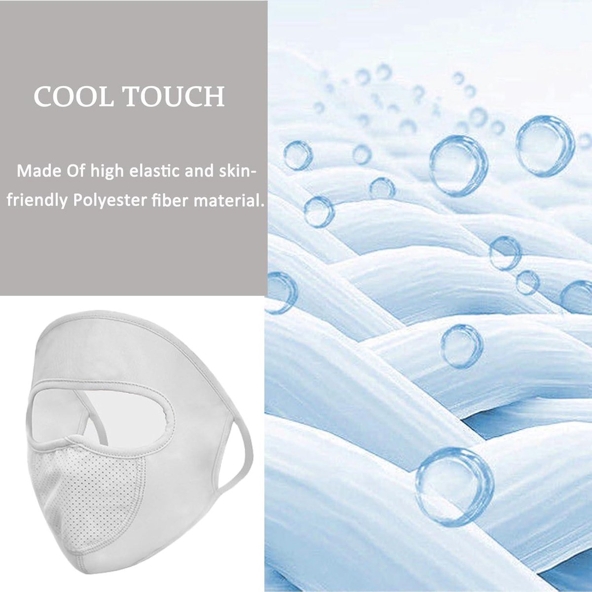 Allecto Plus - 2 stuks Full Face Cover Bivakmutsen Ice Silk Cooling Herbruikbaar Zonbeschermingsmasker voor zonkoeling wandelen hardlopen fietsen - UV-bescherming outdoor activiteiten op warme dagen.