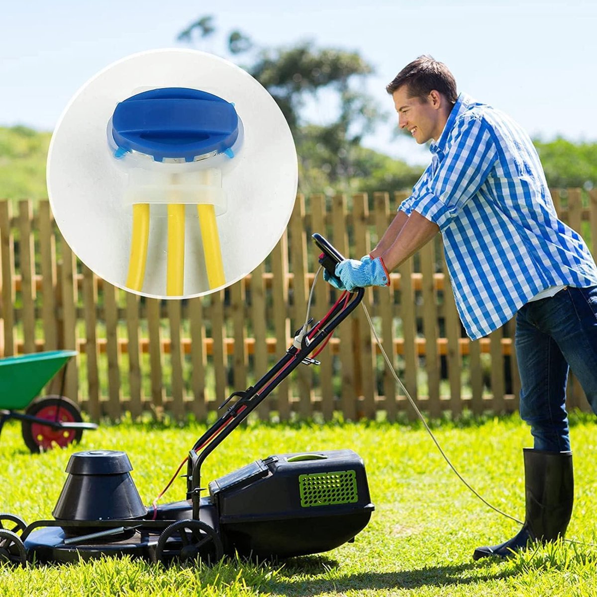 Afbeelding 2 van Allecto Plus - Kabelverbinders voor robotmaaier 20 x connectoren en kabelklem - Reparatieset voor begrenzingskabels