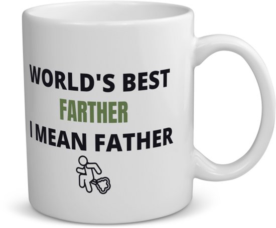 Akyol - Worlds Best Farther Mug avec impression - papa - cadeau papa - cadeau tasse à café - anniversaire papa - fête des pères - meilleur papa - capacité 350 ML