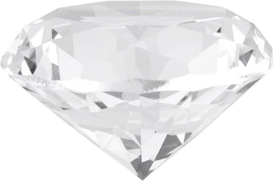 Allecto Plus - Pierre de Diamant synthétique en cristal taillé transparent pour la Décoration de la maison avec un éclat brillant