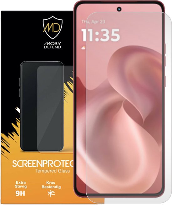 MobyDefend Screenprotector - Geschikt voor Motorola Moto G86 - Case-Friendly Screensaver - Gehard Glas