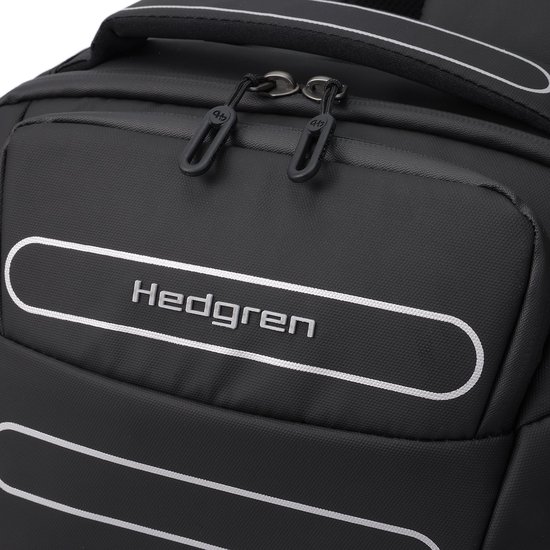 Hedgren Handle M P Sac à dos 15,6 pouces avec 2 compartiments et protection RFID – Taille moyenne – Noir