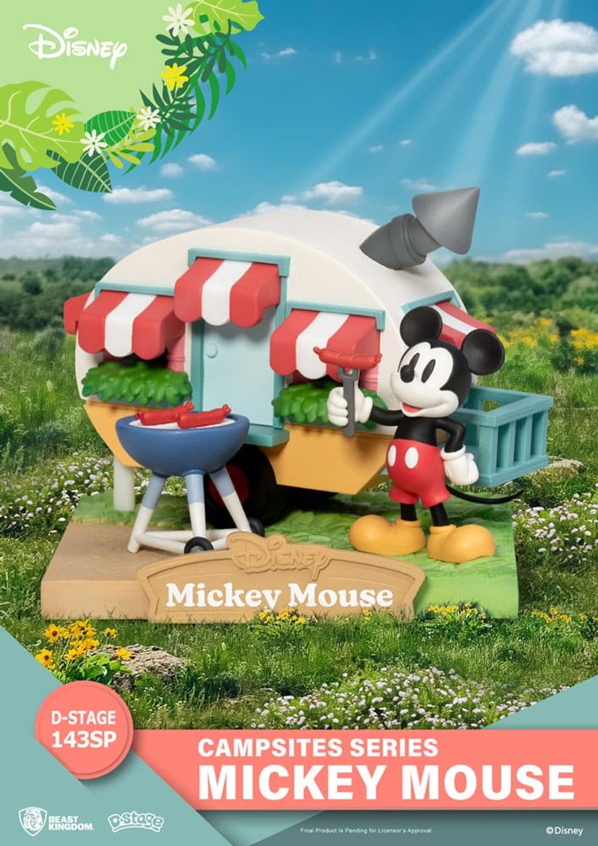 Beast Kingdom Toys Disney D-Stage Campsite Series PVC Diorama Mickey Mouse Special Edition 10 cm Dioramas