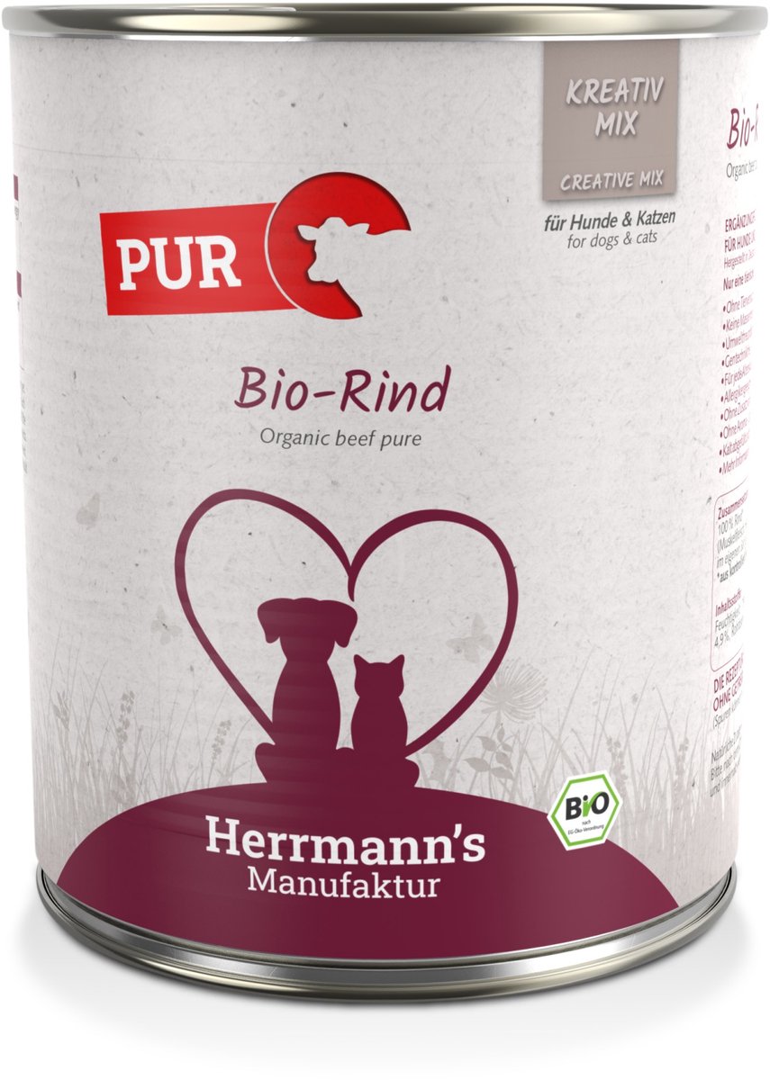 Herrmann’s Herrmann's Bio Honden Blikvoeding - Pure Rund - 800 g