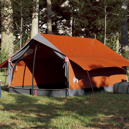 vidaXL - Tent - 2-persoons - waterdicht - grijs - en - oranje van Vidaxl — afbeelding 3