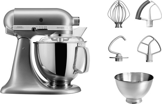KitchenAid Keukenrobot - Keukenmachine Artisan met extra accessoires - 4,8 L, Contour Zilver van KitchenAid — afbeelding 2