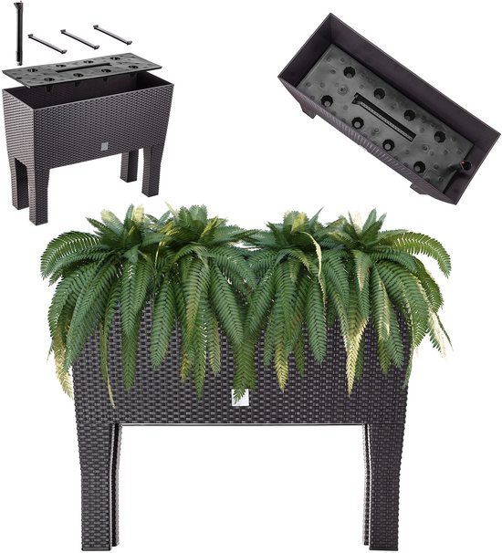 Outsunny Mini-kas, Klein Kas met Houten Frame, Vensters en Dubbele Deur, 3 Planken, 70L x 50B x 120H cm, Bruin | Netherlands