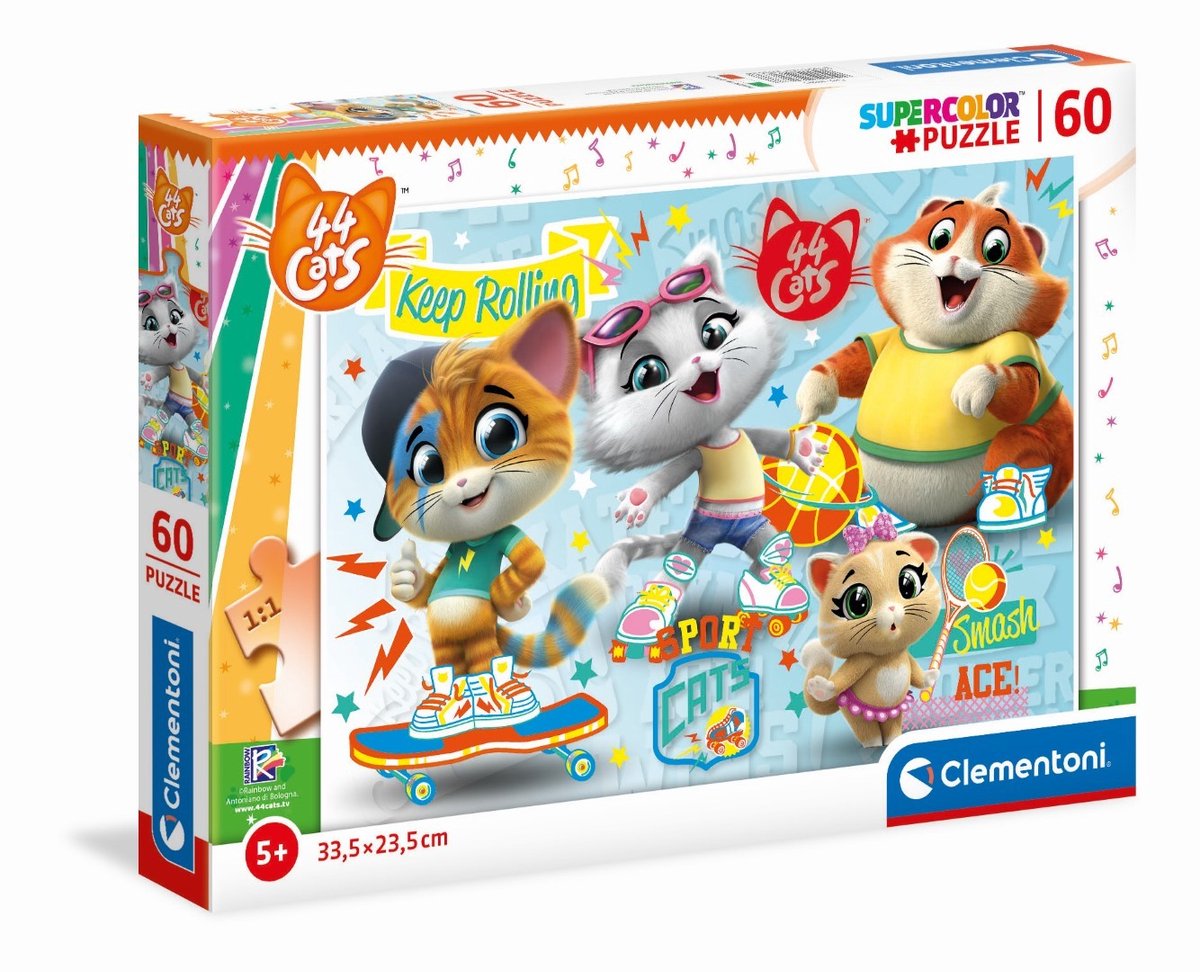 CLEMENTONI CATS PUZZEL 60  STUKJES