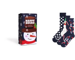 Happy Socks unisex giftbox 3P sokken holiday navy blauw