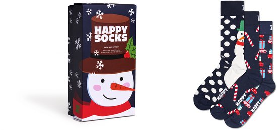 Happy Socks P001740 Set cadeau 3 pièces Holiday Navy - taille 41-46