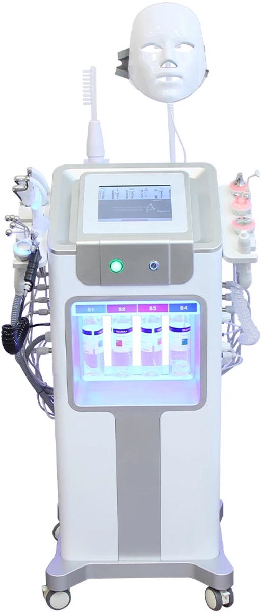 Gezichtsverzorgingsmachine – Schoonheidsmachine – Gezichtsreiniger – Huidverzorging – Vacuümtechnologie – Hydratatie Spraygun – LED-Lichtmasker