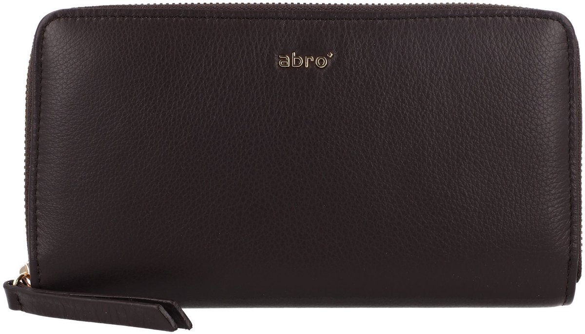 abro portemonnee Leather Dalia Wallet Dark Brown donkerbruin