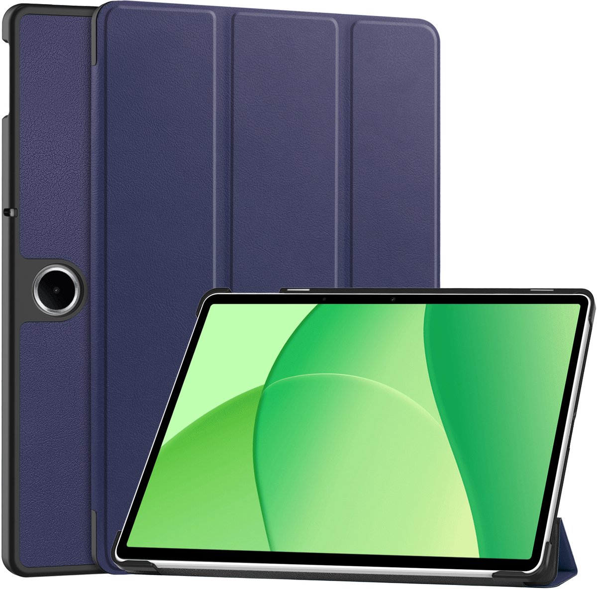 Siliconen hoes voor OnePlus Pad 3 13,2 inch 2025 tablet, zachte TPU lichtgewicht beschermhoes met standaard functie en automatische slaap-waakfunctie, blauw