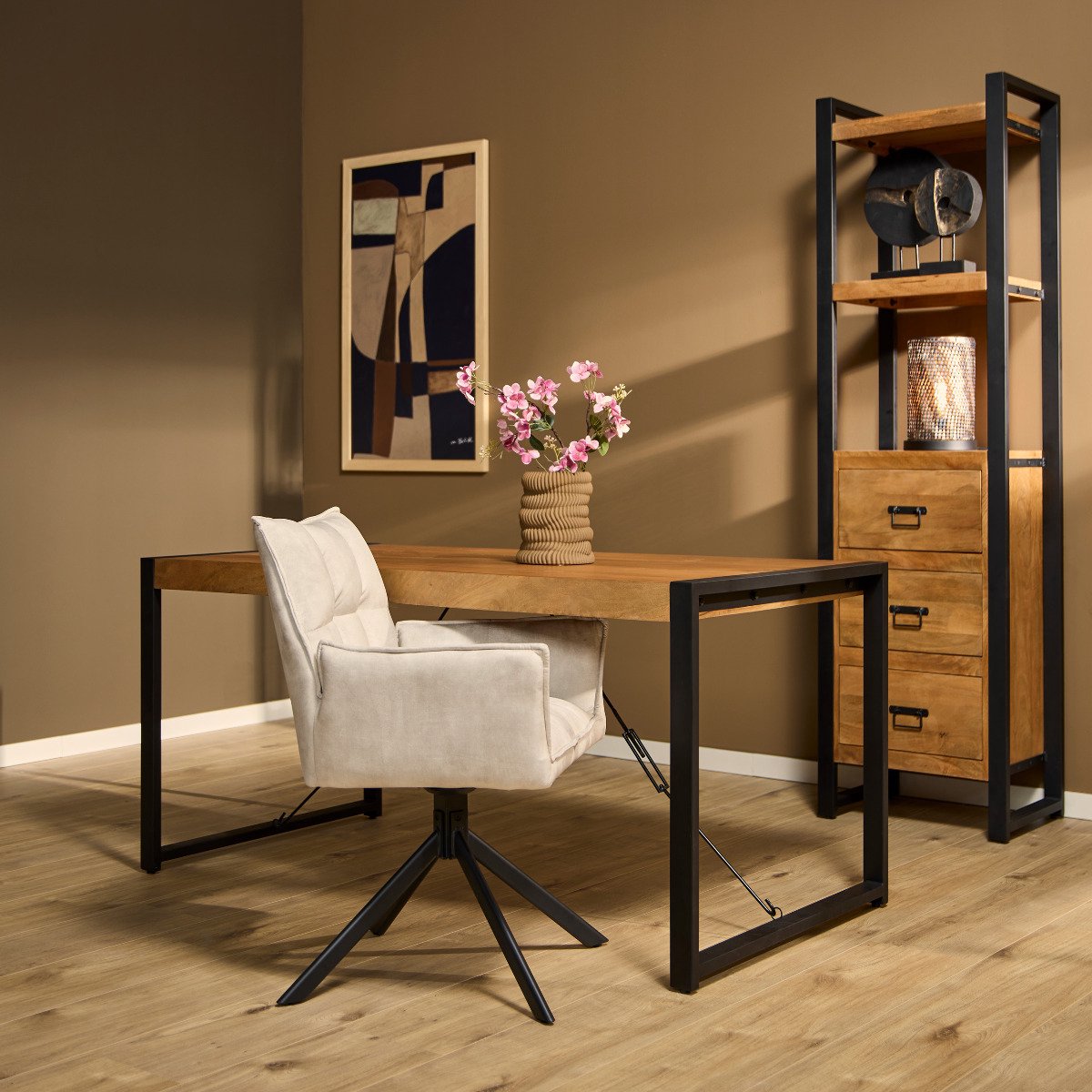 Starfurn Eettafel Boaz Naturel Mangohout 140cm