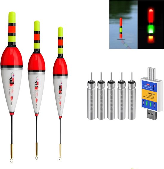 Foto: Jgs premium led dobbers 6g 8g 9g slim met zwaartekrachtsensor en metalen basis visaccessoires voor meer rivier of vijver