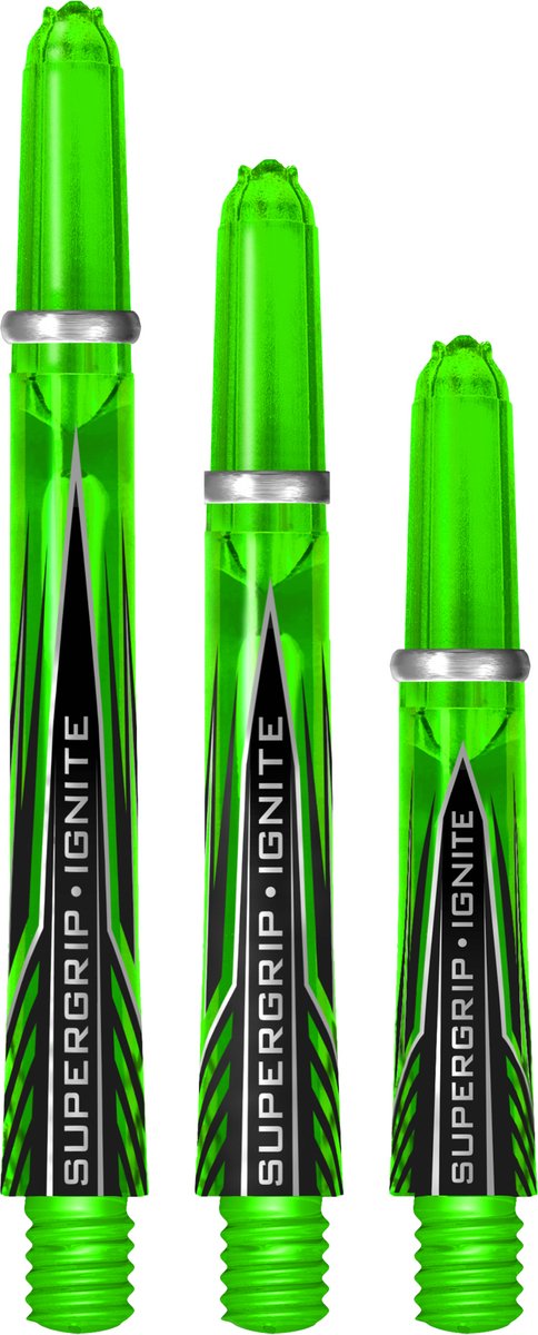Harrows Supergrip Ignite Green - Dart Shafts Medium