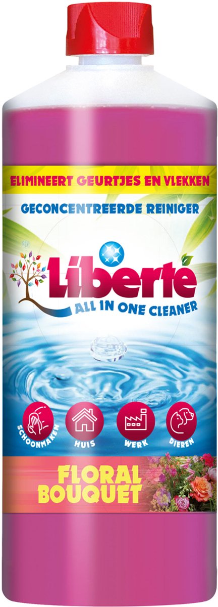 All in One Cleaner Floral Bouquet 1 Liter - Desinfectie - Dieren - Huis - Auto - Kantoor - Schoonmaakmiddel