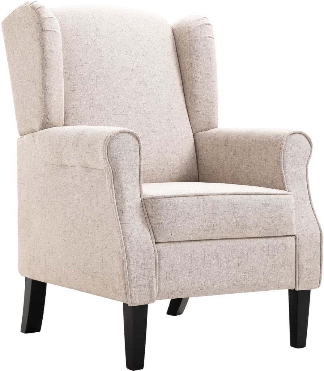 Relaxfauteuil - Fauteuil - Relaxstoel - Stoel - Met armleuning - Voor één Persoon - Zeer comfortabel - Beige