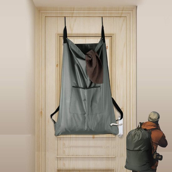 Katoenen waszak, heavy duty grote waszak Canvas waszakken met trekkoord 4 maten Grote capaciteit voor was, opslag Bespaar ruimte Maak uw huis netjes(15 * 20cm