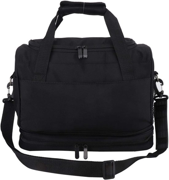 Zeynomax - Afneembare Kapperstas met Professionele Haarstyling Gereedschapskoffer - Ideaal voor Kappersbenodigdheden & Scharen - Haarstyling Opbergkoffer met Schouderband - Zwart - Robuust en Duurzaam - Handige Kappersgereedschapstas