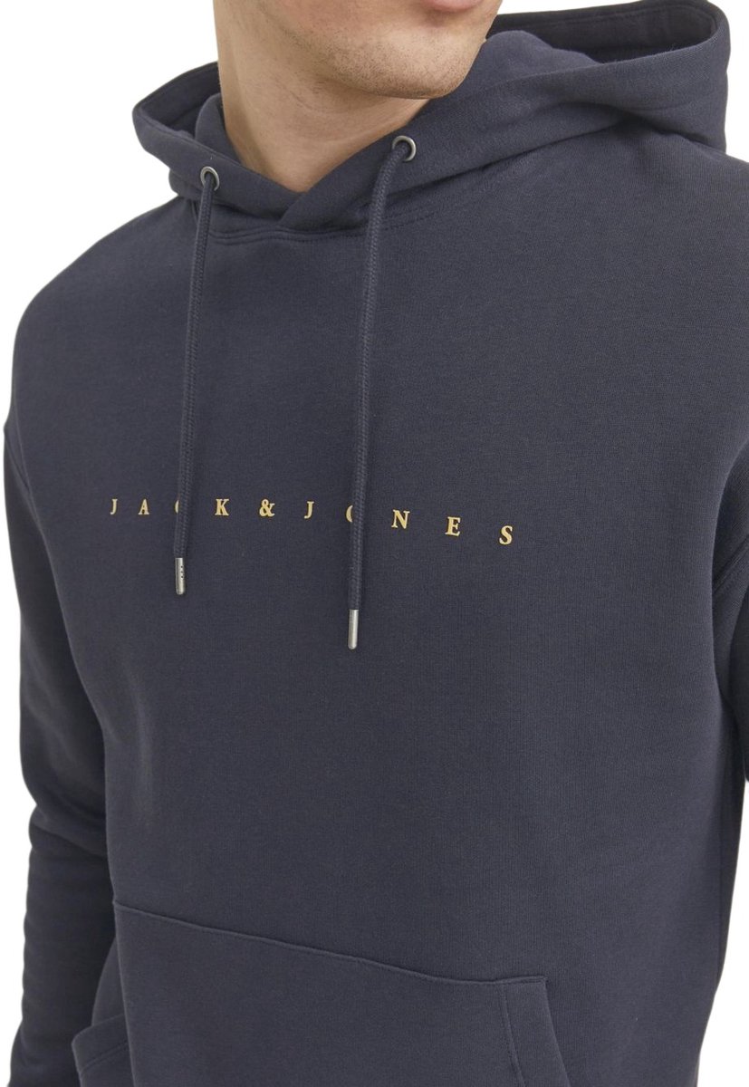 JACK & JONES Star jj sweat hood regular fit - heren hoodie katoenmengsel met capuchon - blauw blauw — afbeelding 15