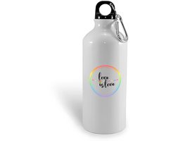 Hacebo® - LGBTQ cadeau - waterfles - Lgbt - Pride vlag - LGBTQ cadeau - met opdruk - lgbt - Pride month - lgbtq vlag - gay pride - met tekst - opdruk - leuke pride spullen - verjaardag - cadeau - gift - water fles - 500ML