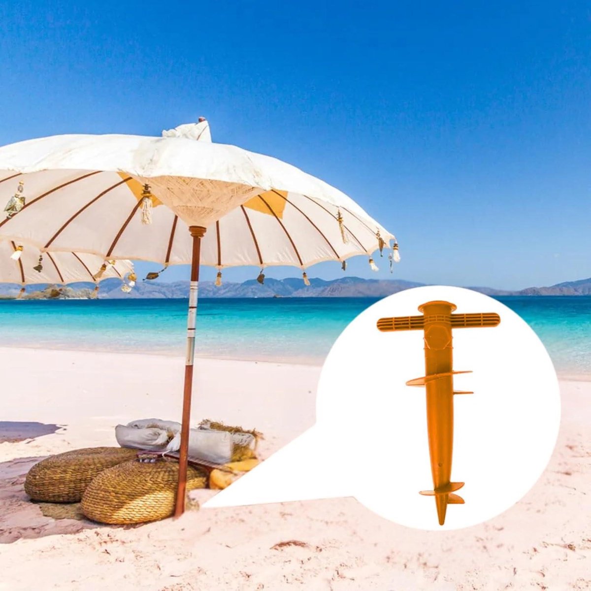 Strandscherm Clavafacil - Robuust, licht en duurzaam - Ideaal strandaccessoire