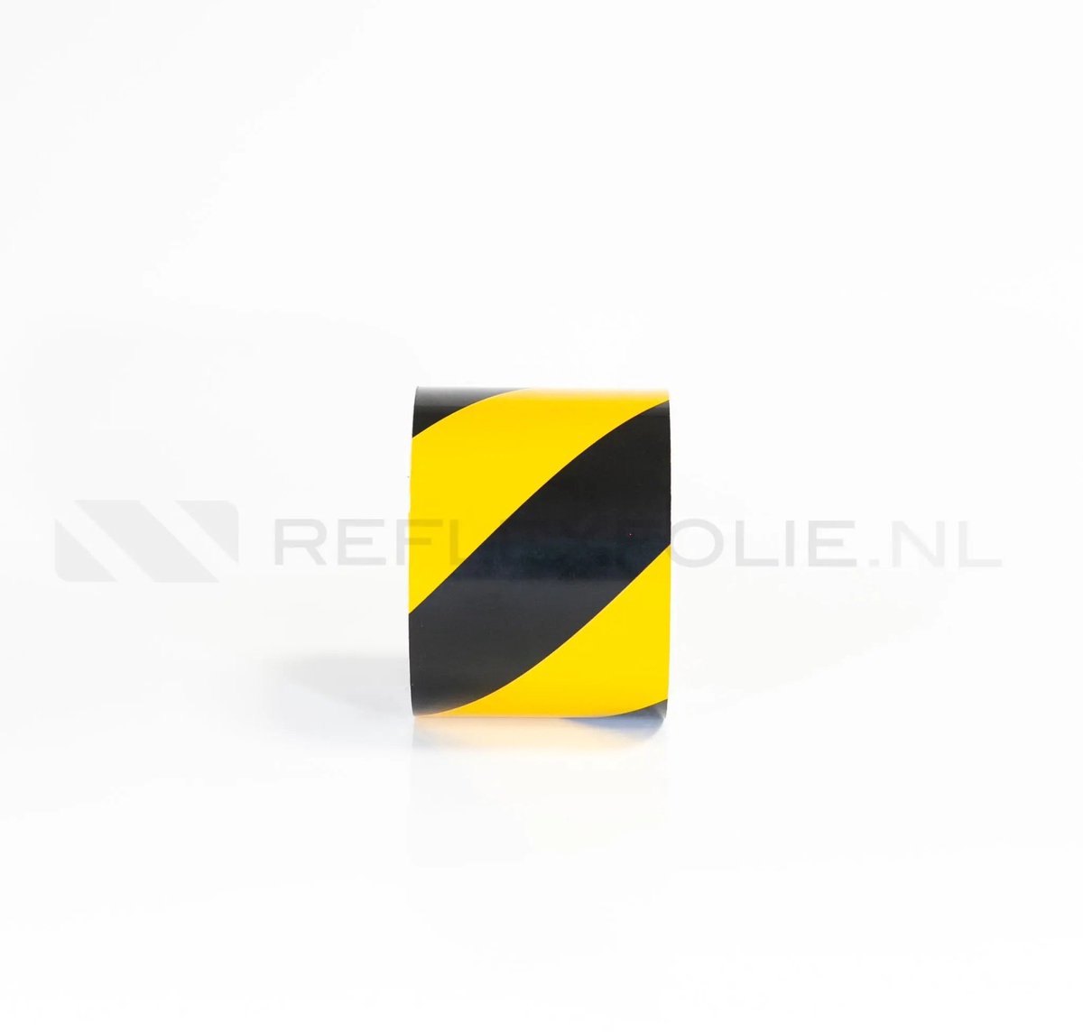 Markeringsband retroreflecterend per meter | Reflexfolie Geel/zwart / Linkswijzend / 22,5m / 100mm