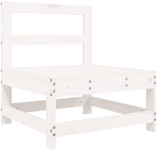 vidaXL - 8-delige - Loungeset - massief - grenenhout - wit