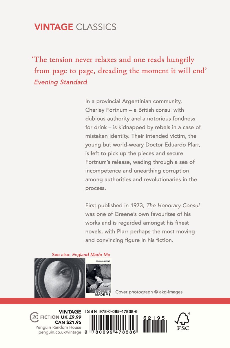 Vintage Classics Honorary Consul - back cover