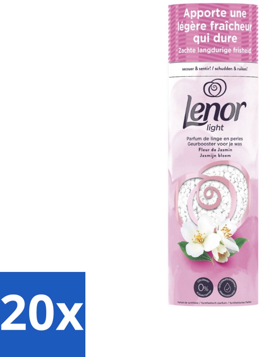 Lenor Light - Geurbooster - Jasmijn - Non-Stop Frisheid - 19 Wasbeurten - Bulkverpakking - 20 stuks