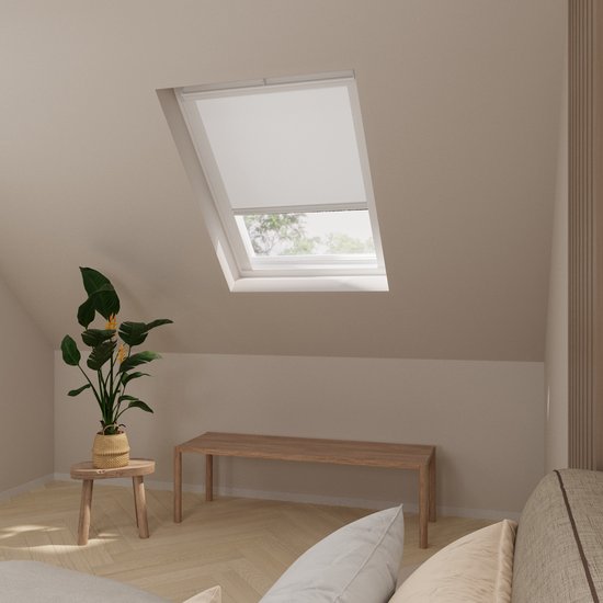 Store enrouleur Trend pour fenêtre de toit - Occultant - White - pour Velux : PK08