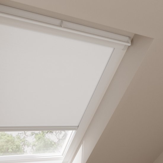 Store enrouleur Trend pour fenêtre de toit - Occultant - White - pour Velux : PK08