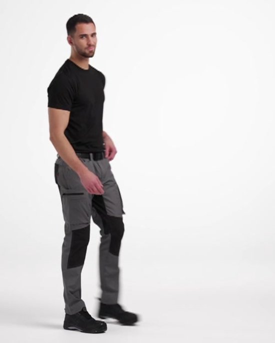 Pantalon de travail Blaklader Service avec Stretch 1459-1845 - Grijs Medium / Zwart - D112