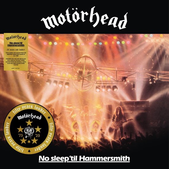 Motörhead - No Sleep 'Til Hammersmith (Live) (LP) (50th Anniversary Edition) (Coloured Vinyl)