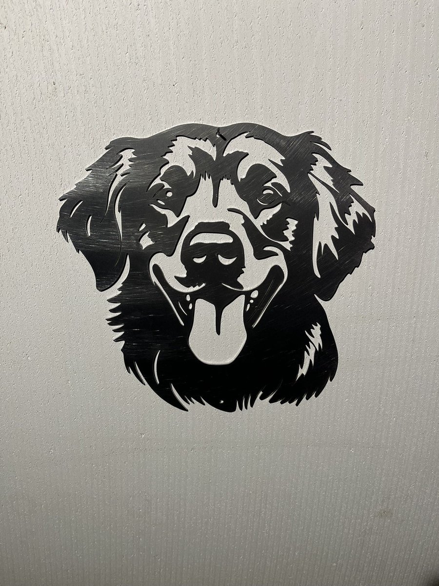 Metalen Hond - Golden Retriever - Wanddecoratie Cortenstaal