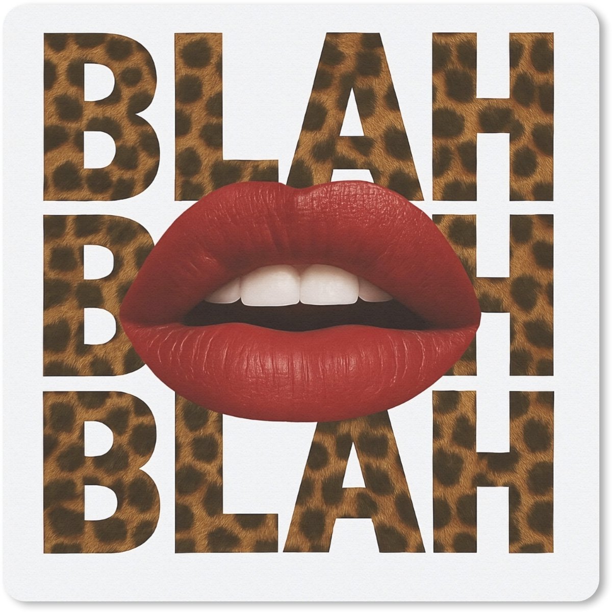 Muismat 30x30 cm - Mousepad Lip - Rood - Quote - Muismatten