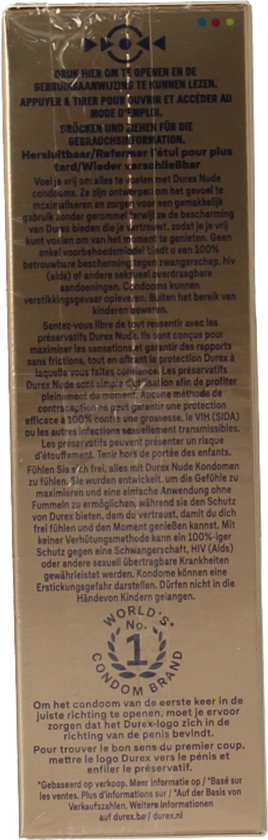 Durex - Condooms Nude Huid-Op-Huid Gevoel 10st - Ultra Dun