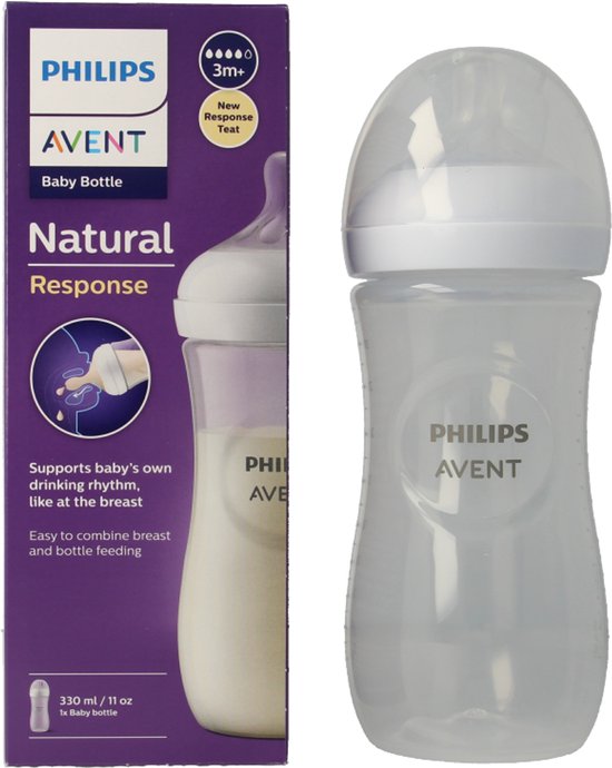 Philips Avent Natural Response Babyfles 330ml – Flow 4- 1 fles - SCY906/01